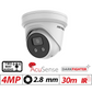 4mp Hikvision Darkfighter Acusense Fixed Turret IP Network Camera Strobe Light with 2-Way Audio 2.8mm White DS-2CD2346G2-ISU-SL