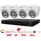 5mp 4ch Hikvision ColorVu System 4x 24hr Colour POC DVR Camera Kit