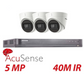 5mp 4ch Hikvision 3x System 4k Turbo DVR Acusense Camera Kit