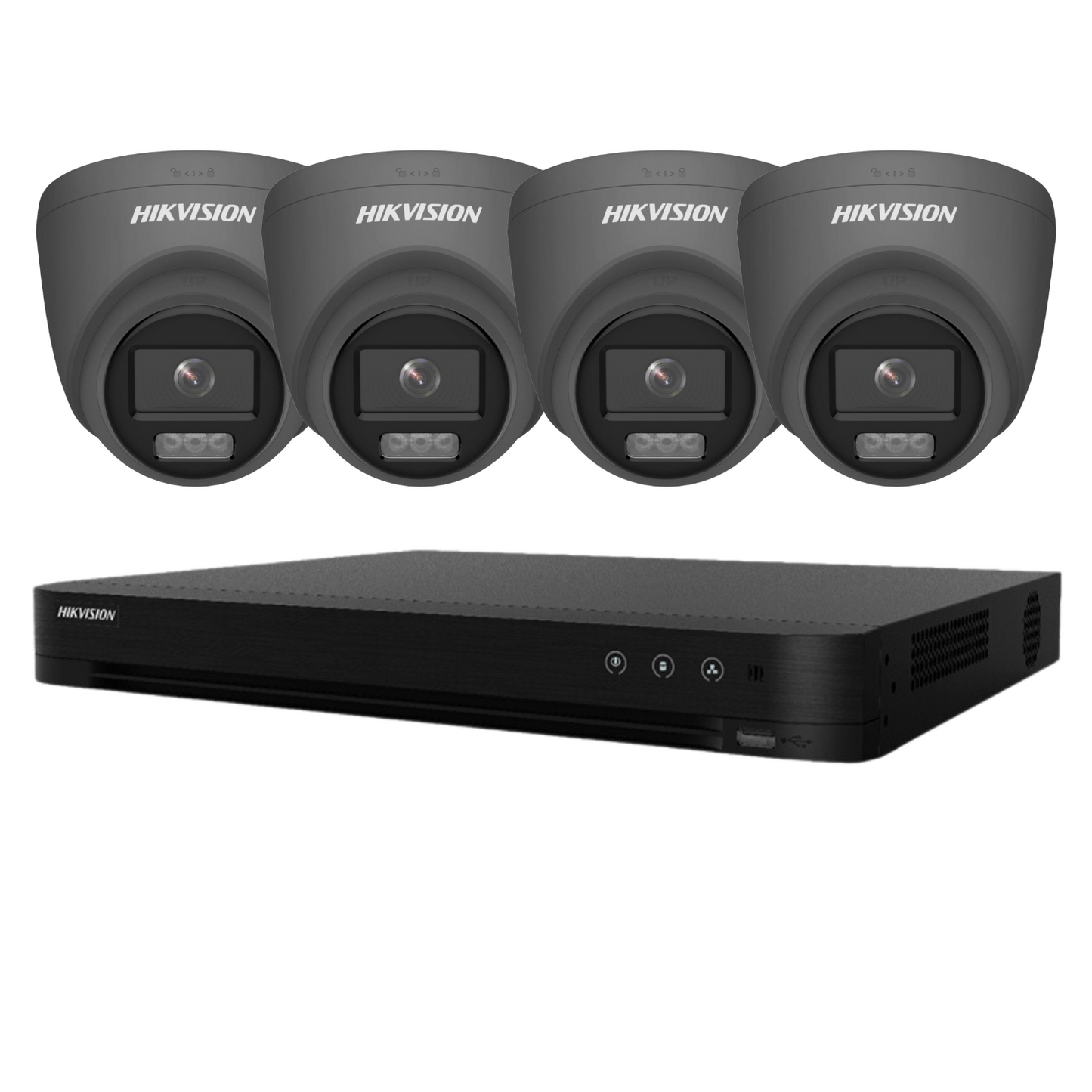 5mp 4ch Hikvision ColorVu System 4x 24hr Colour POC DVR Camera Kit