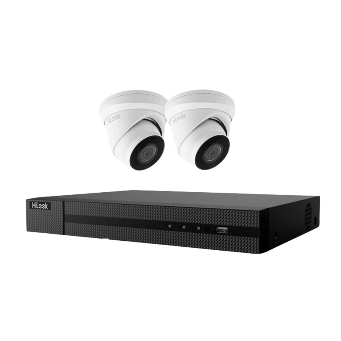 5mp 4ch Hikvision Hilook IP Poe CCTV System NVR 2x Camera Kit - Built in Audio