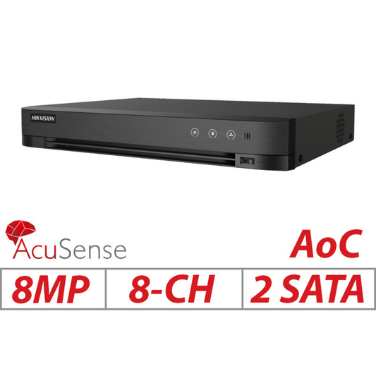 8MP 8CH Hikvision 1U H.265 Turbo AcuSense AOC DVR IDS-7208HTHI-M2/S