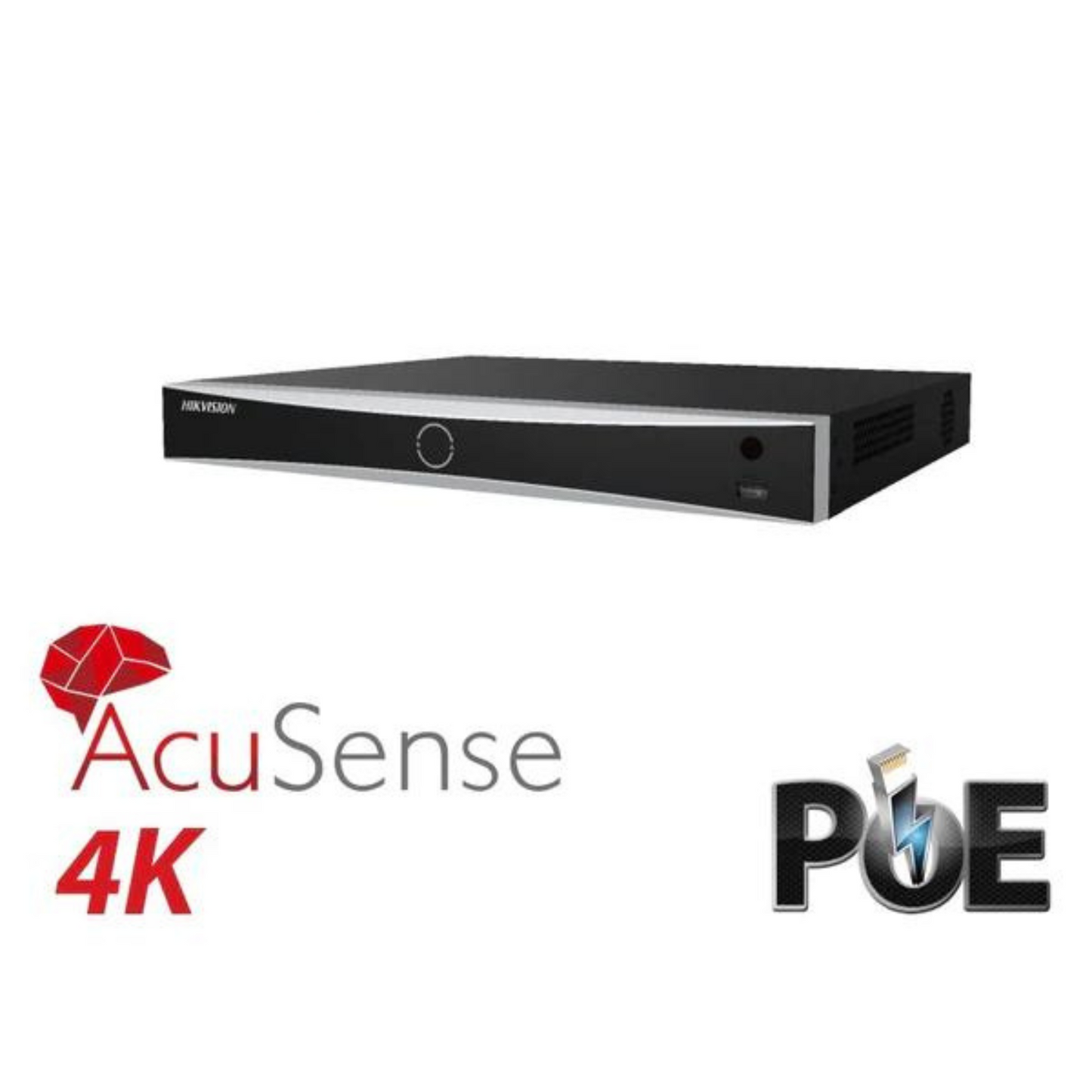 8MP Hikvision 4K 16 Channel 1U 16 PoE AcuSense NVR DS-7616NXI-K2-16P