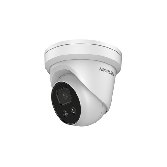 8MP Hikvision Darkfighter AcuSense Fixed Turret IP Network Camera with Built-in Mic 4mm White - DS-2CD2386G2-IU(4MM)