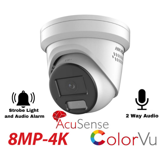 8MP Smart Hybrid Light with ColorVu Fixed Turret IP Camera DS-2CD2387G2H-LISU-SL(2.8MM)