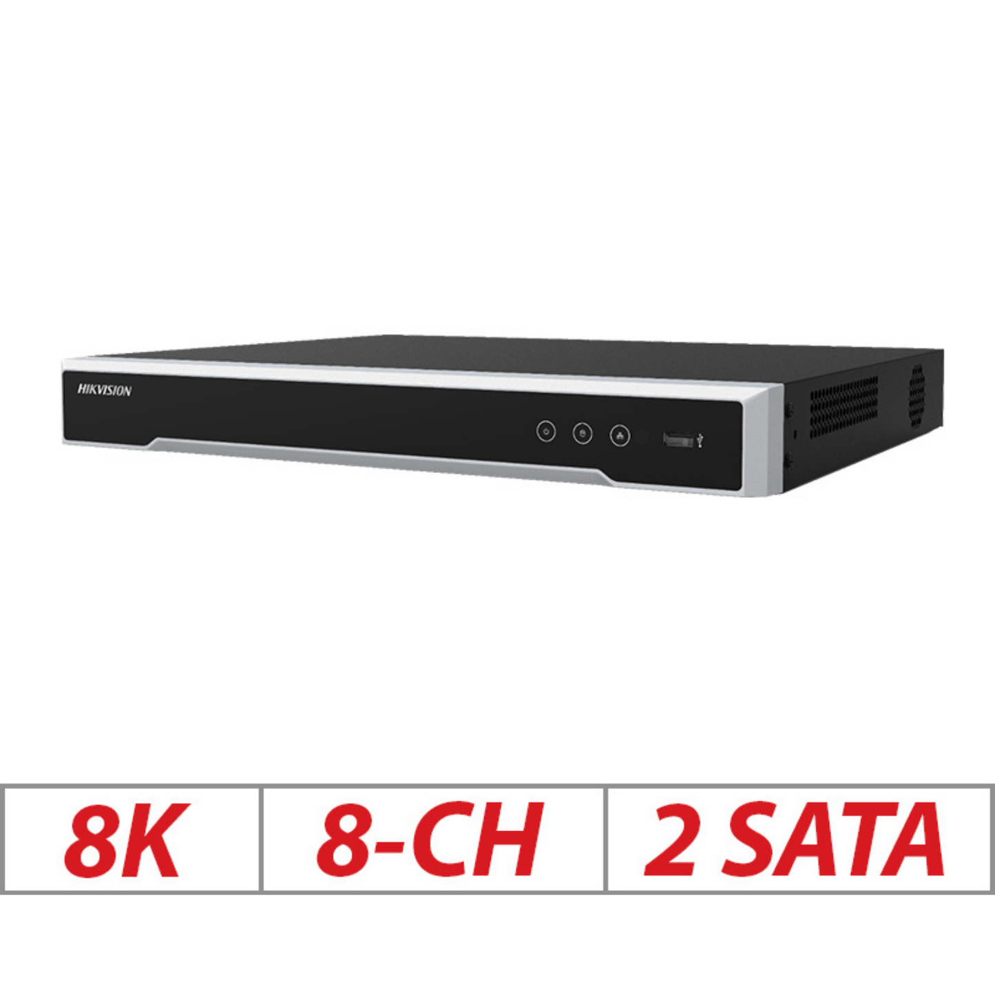 8k 8-ch Hikvision 1U PoE NVR DS-7608NI-M2-8P