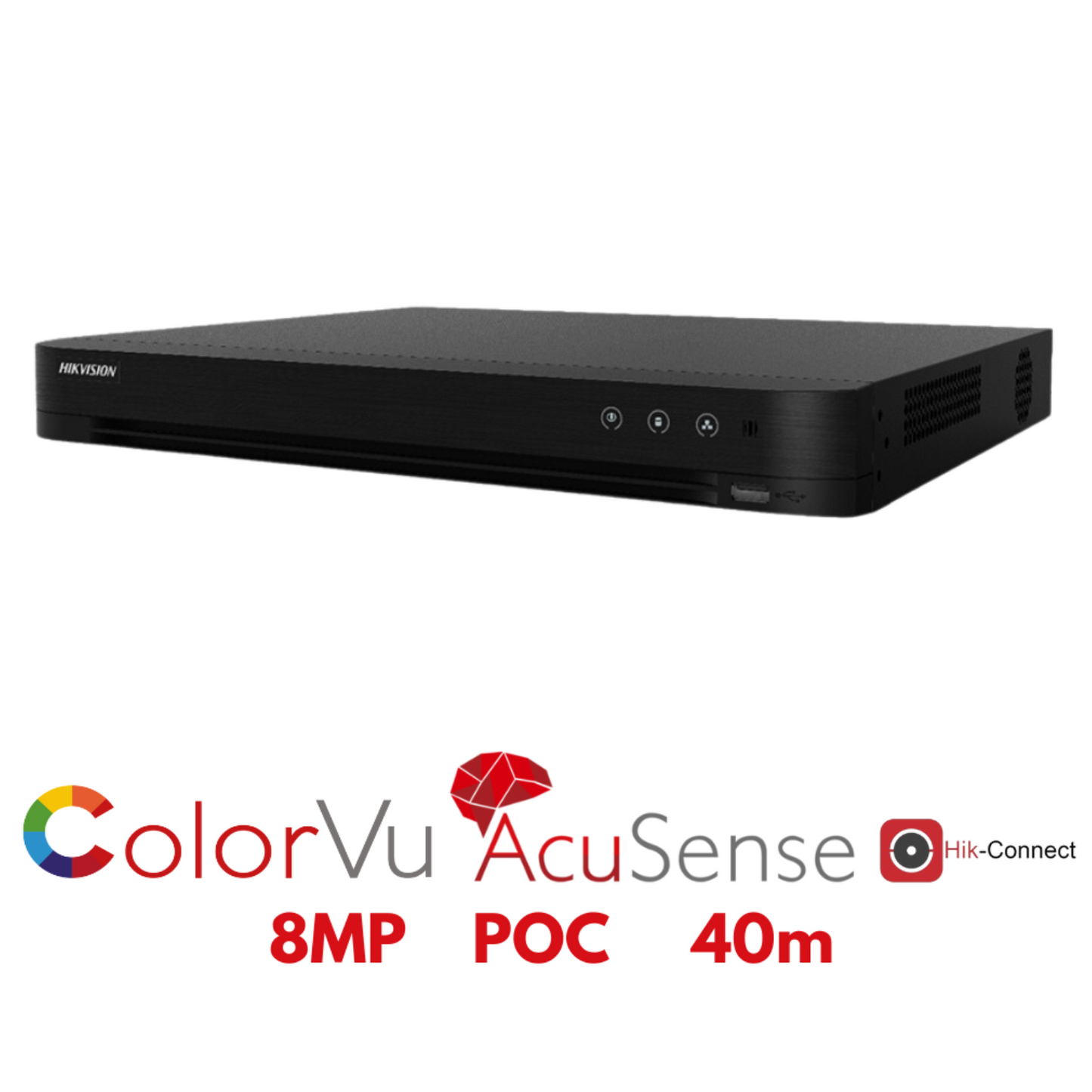 8mp 4ch Hikvision 1U H.265 Turbo Acusense POC DVR IDS-7204HUHI-M1-P(C)