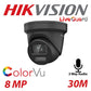 8MP Hikvision Live Guard Colorvu IP POE 2-Way Audio Built-In Microphone Acusense DS-2CD2387G2-LSU-SL-2.8mm Black