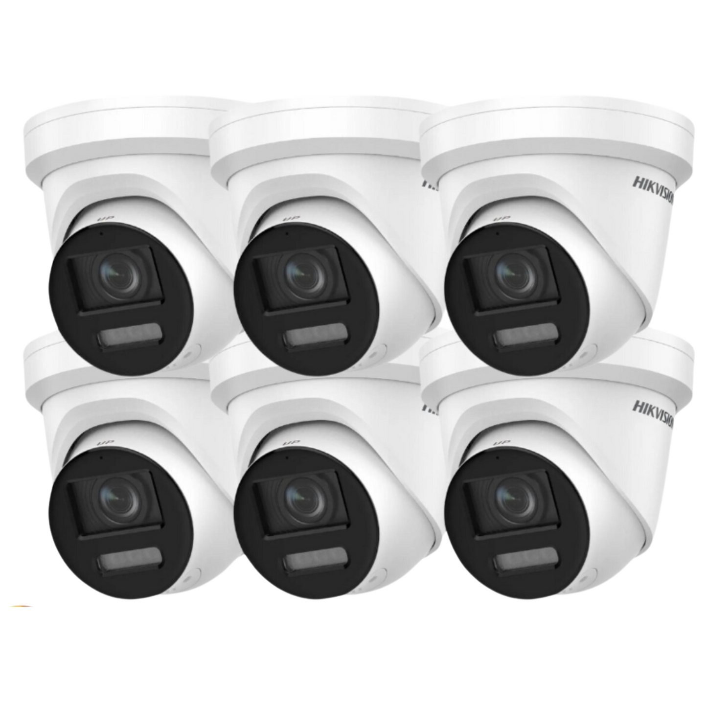 6 x 8MP Hikvision 2.8mm Smart Hybrid ColorVu AcuSense Fixed Turret IP Network Camera Built-in Mic DS-2CD2387G2H-LIU(2.8MM)(EF)