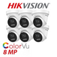 6 x 8MP Hikvision 2.8mm Smart Hybrid ColorVu AcuSense Fixed Turret IP Network Camera Built-in Mic DS-2CD2387G2H-LIU(2.8MM)(EF)