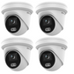 4 x 4mp Hikvision 2.8mm Colorvu Fixed Turret IP Network Camera Built-in Mic DS-2CD3347G2-LSU-2.8mm-C