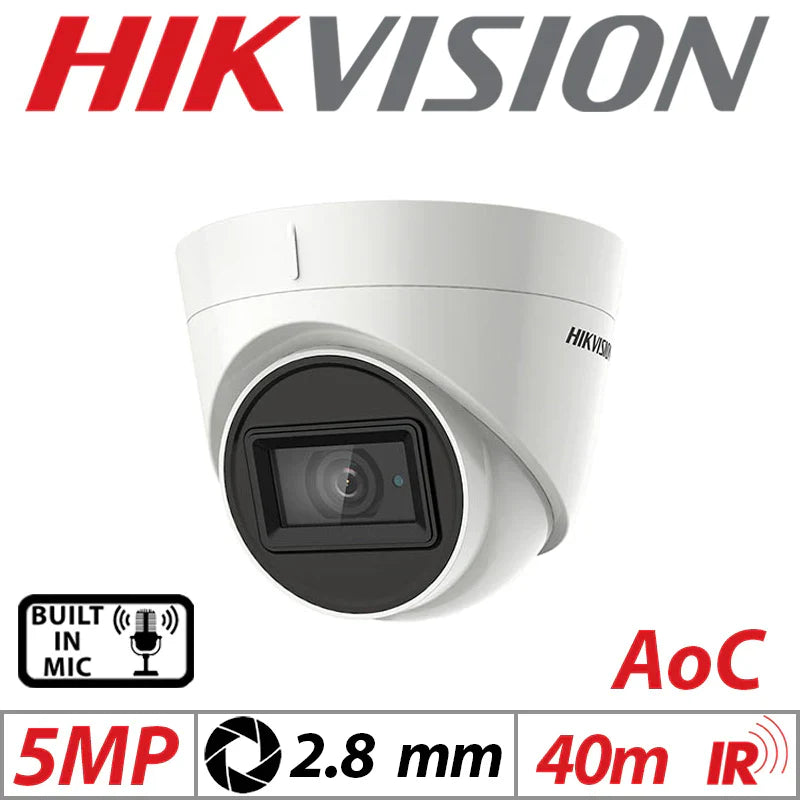 5mp 4ch Hikvision 3x System 4k Turbo DVR Acusense Camera Kit