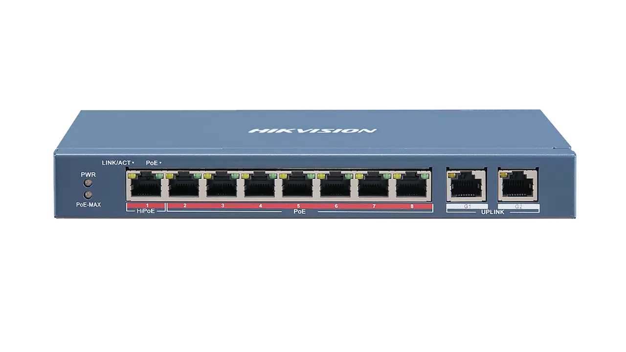 8 port Hikvision Unmanaged Fast PoE Switch DS-3E0310HP-E