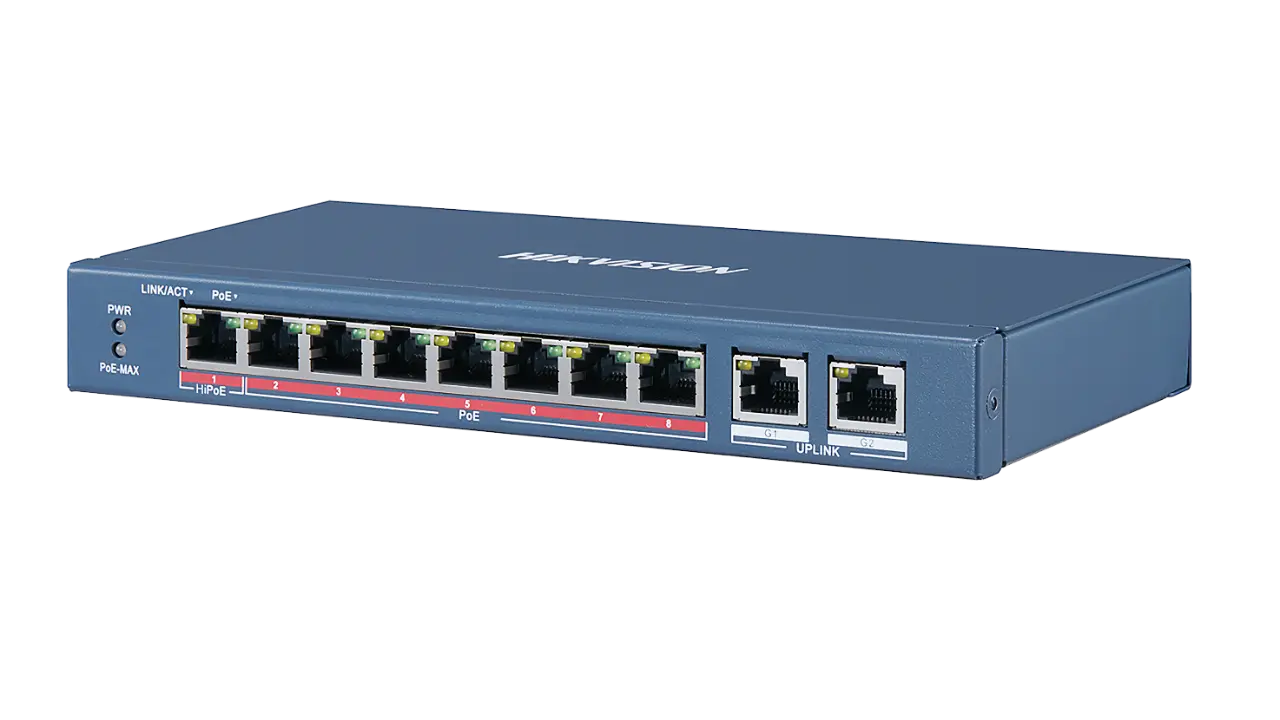 8 port Hikvision Unmanaged Fast PoE Switch DS-3E0310HP-E