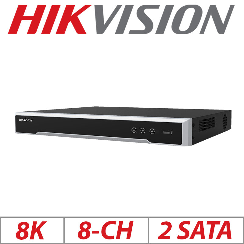 8k 8-ch Hikvision 1U PoE NVR DS-7608NI-M2-8P