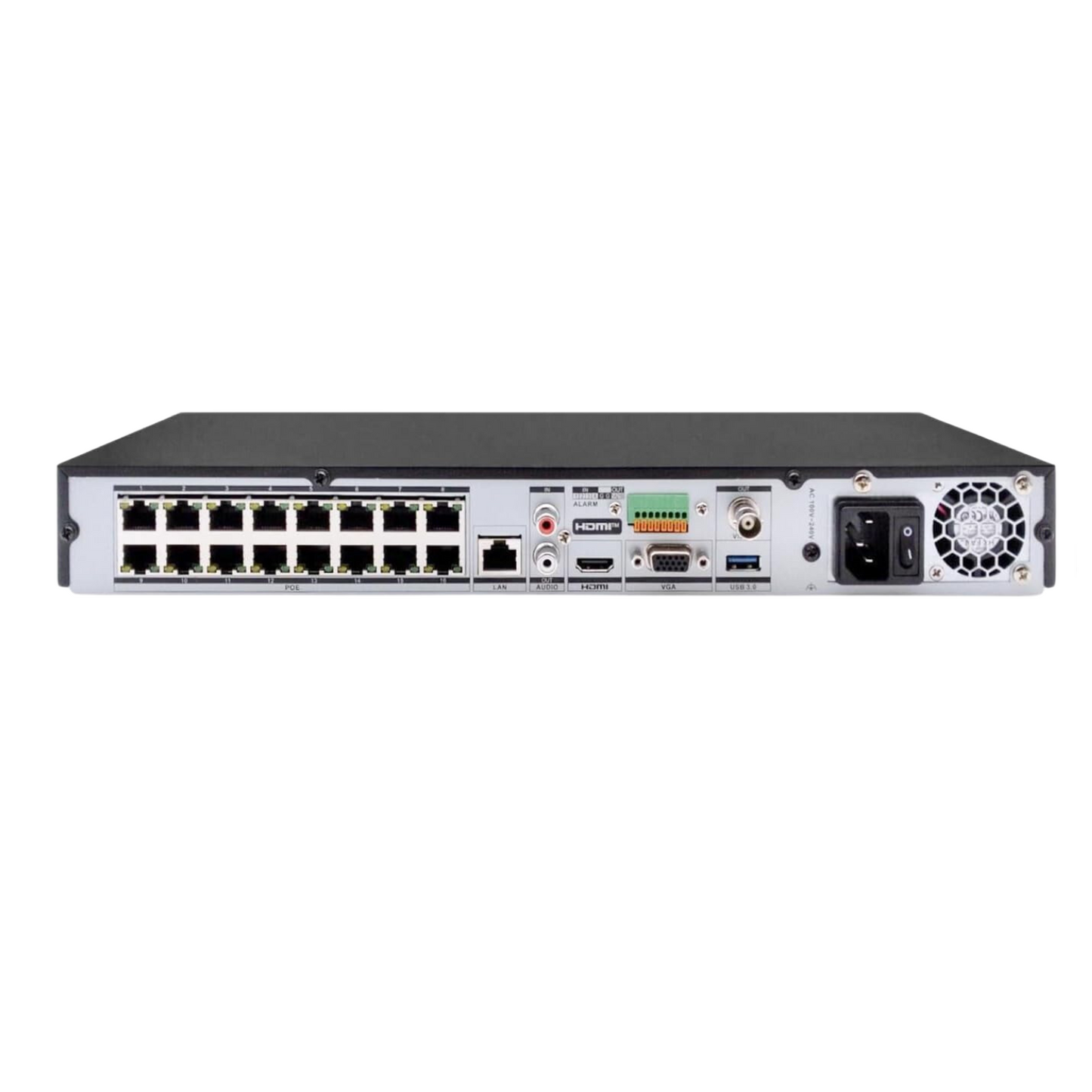 8MP Hikvision 4K 16 Channel 1U 16 PoE AcuSense NVR DS-7616NXI-I2-16P-S(E)