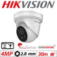 4mp Hikvision Darkfighter Acusense Turret IP Network Camera with Built-in Mic 2.8mm White DS-2CD2346G2-IU