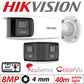 8mp 4k Hikvision ColorVu AcuSense Panoramic Bullet IP Network Camera with 2-Way Audio 4mm White DS-2CD2T87G2P-LSU-SL