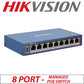 8 port Hikvision Smart Managed PoE Switch DS-3E1309P-EI