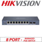 8 port Hikvision Gigabit Smart Managed PoE Switch DS-3E1510P-SI