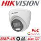 8MP 4K Hikvision ColorVu Cctv Kit 2X 24 Hour FULL Colour POC DVR Camera Kit