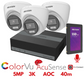 3K/5mp Hikvision Hybrid ColorVu Cctv Kit - Cameras with Built In Mic and 1TB Hard Drive