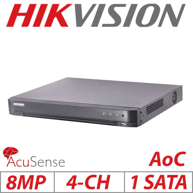 5mp 4ch Hikvision 3x System 4k Turbo DVR Acusense Camera Kit