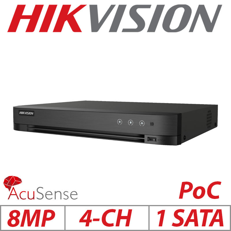 8MP 4CH Hikvision ColorVu System 3X 24HR Color POC DVR Camera Kit