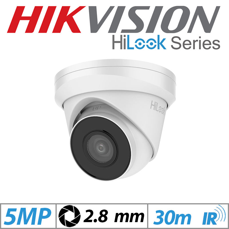 5mp Hikvision Hilook Dome IP Poe Outdoor Camera 2.8mm WhiteIPC-T250H-MU(2.8MM)(C)