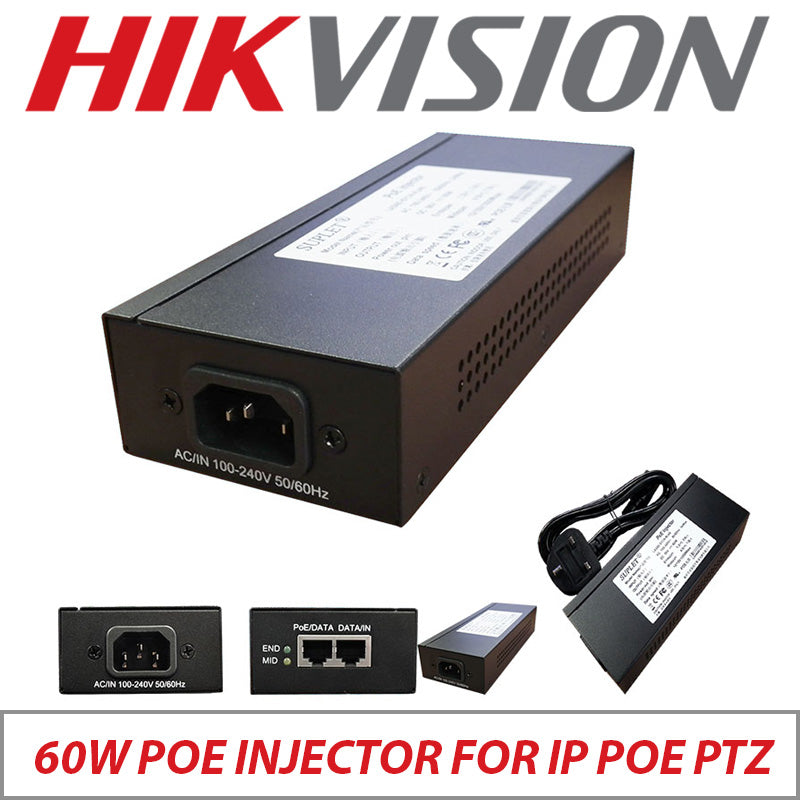 Hikvision 60W PoE Injector LAS60-57CN-RJ45