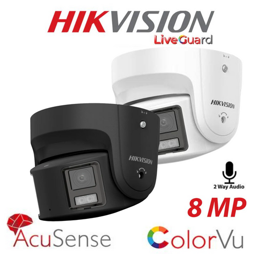 8MP Hikvision Live Guard Panoramic Colorvu Fixed Turret Network Camera DS-2CD2387G2P-LSU-SL(4MM)(C)