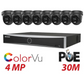 Hikvision CCTV kit, 8 x 4mp Smart Hybrid Colorvu IP Poe cameras with Audio, 1 x 8 Channel NVR